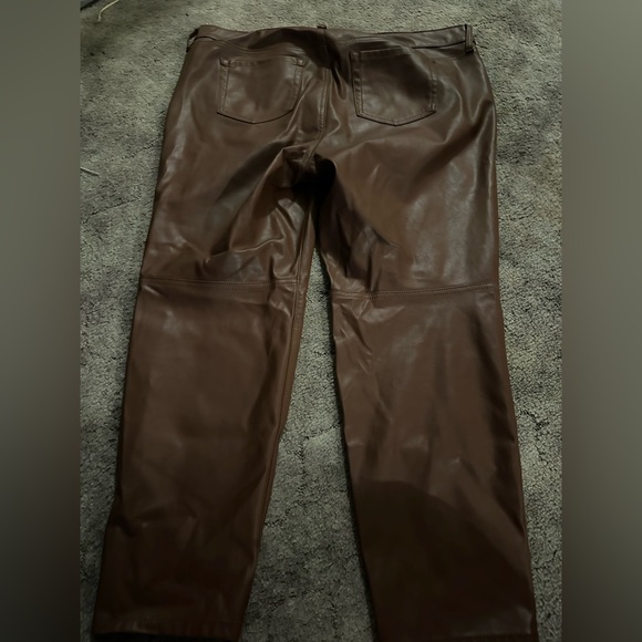 TORRID Brown Faux Leather Pants - Picture 3 of 4